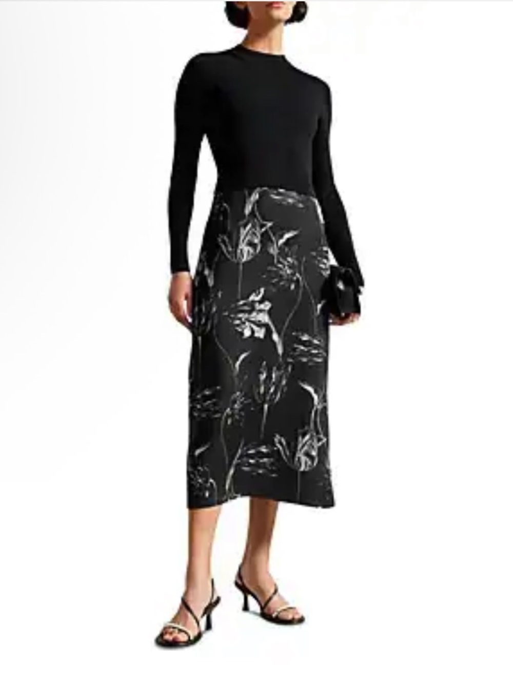 Ted Baker Alettaa Knit Bodice Slip Skirt Dress sz 3(8) #D1